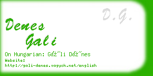 denes gali business card